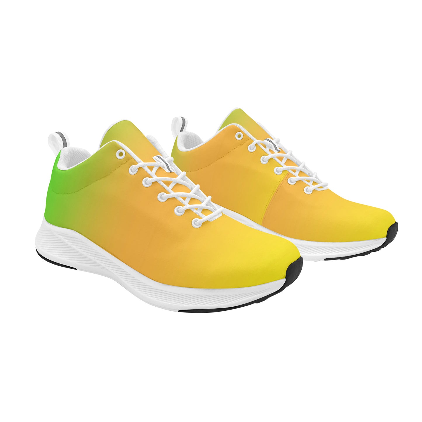 Yellow and Green Ombre Women's  Running Tennis Shoes