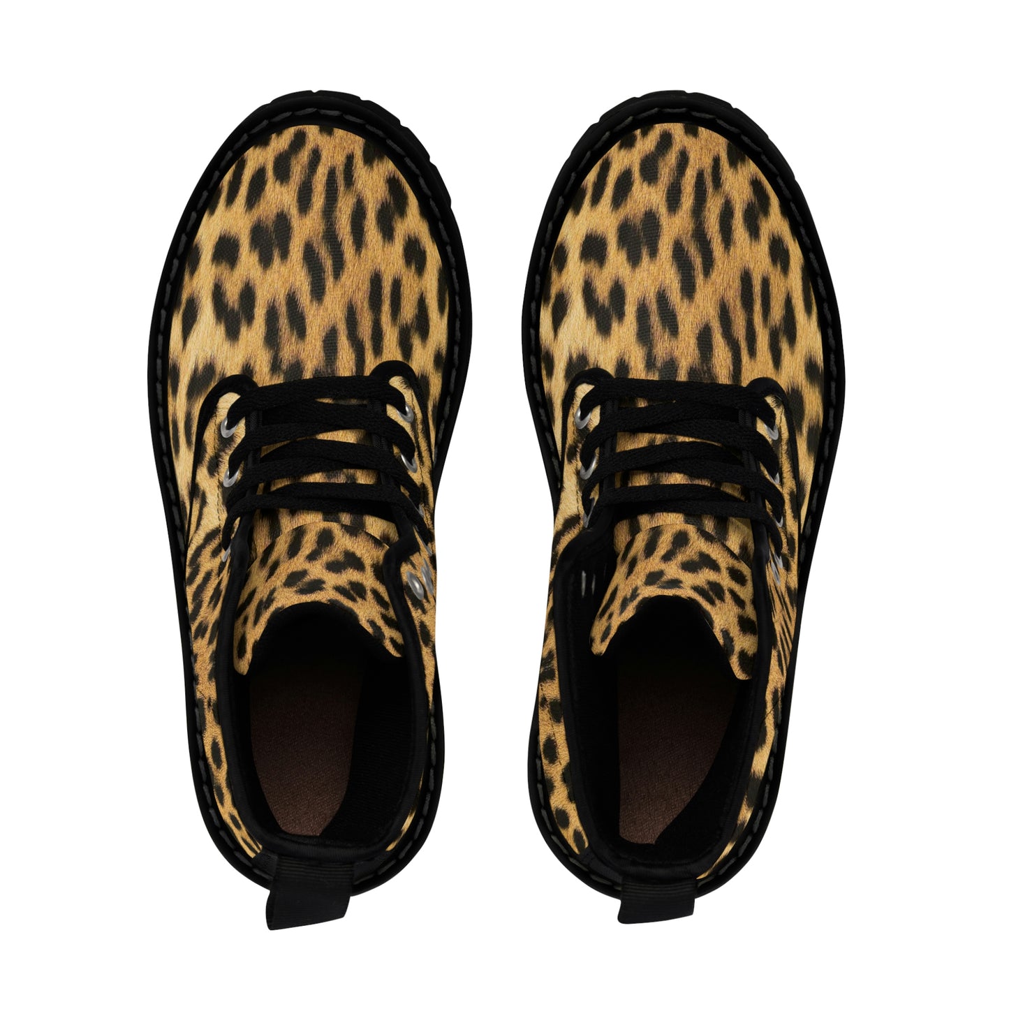 Meowwww! Leopard Print Women's Canvas Boots