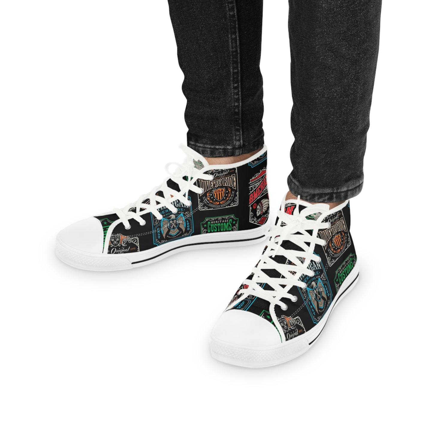 Motorcycle Club Men's High Top Sneakers