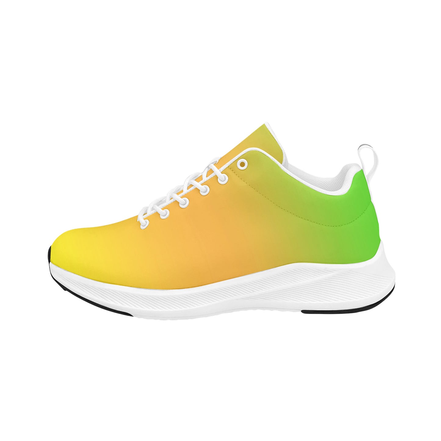 Yellow and Green Ombre Women's  Running Tennis Shoes