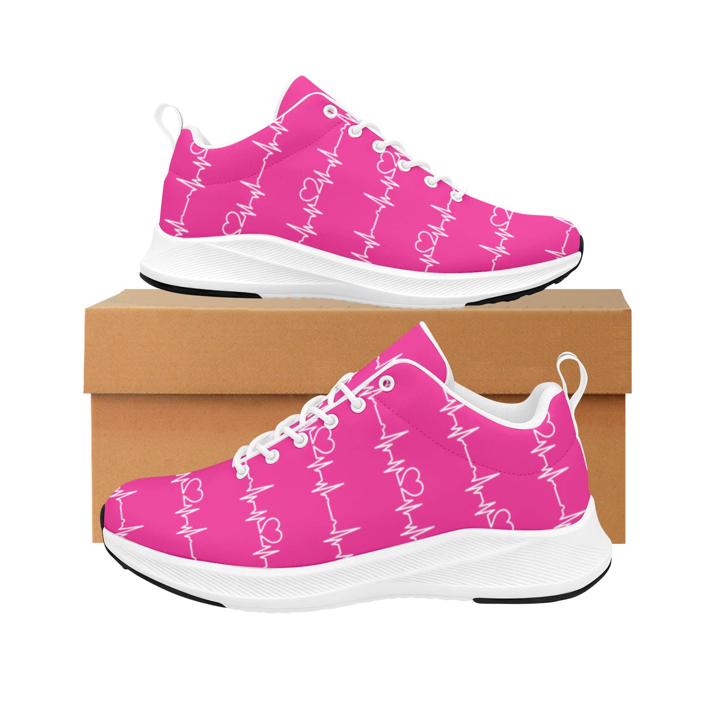 Monitor My Heart Nurse Sneakers (Hues Of Pinks)