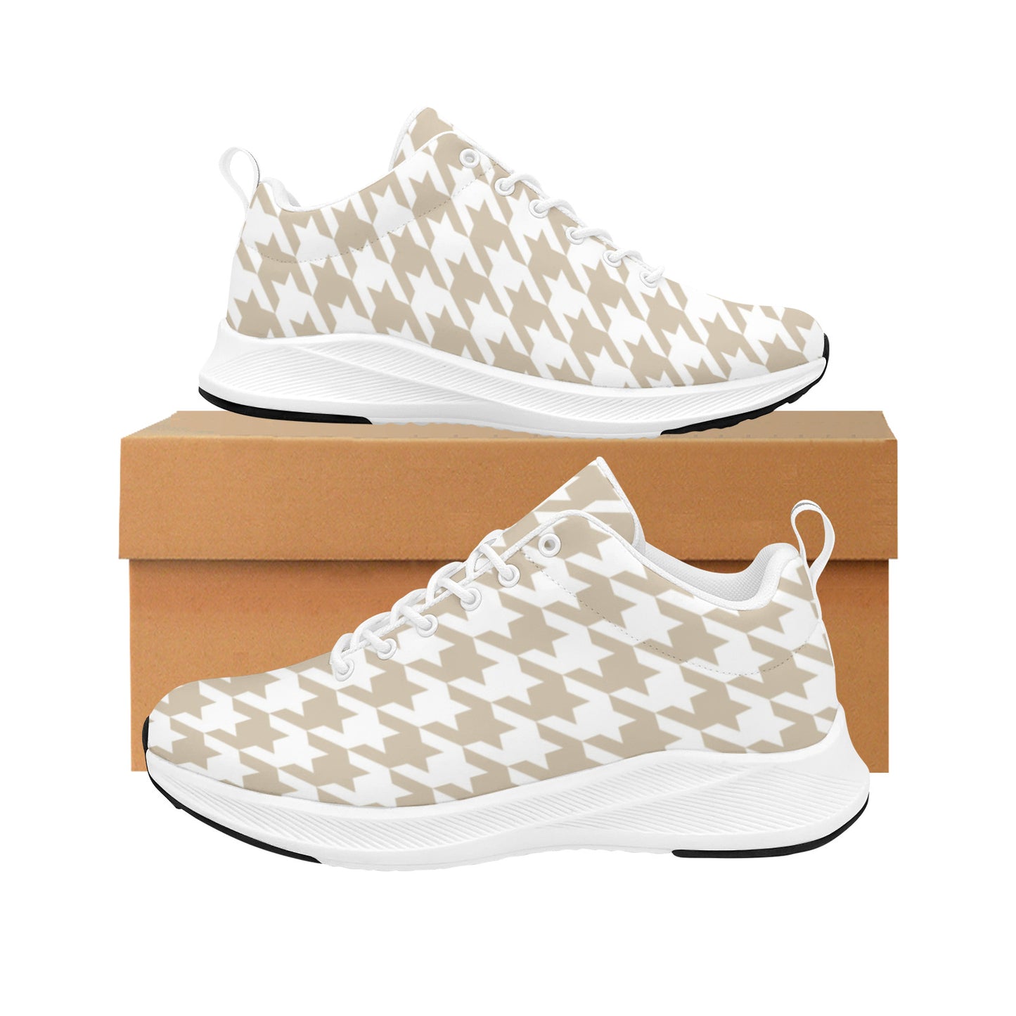 Houndtooth Neutrals Women's Sneakers