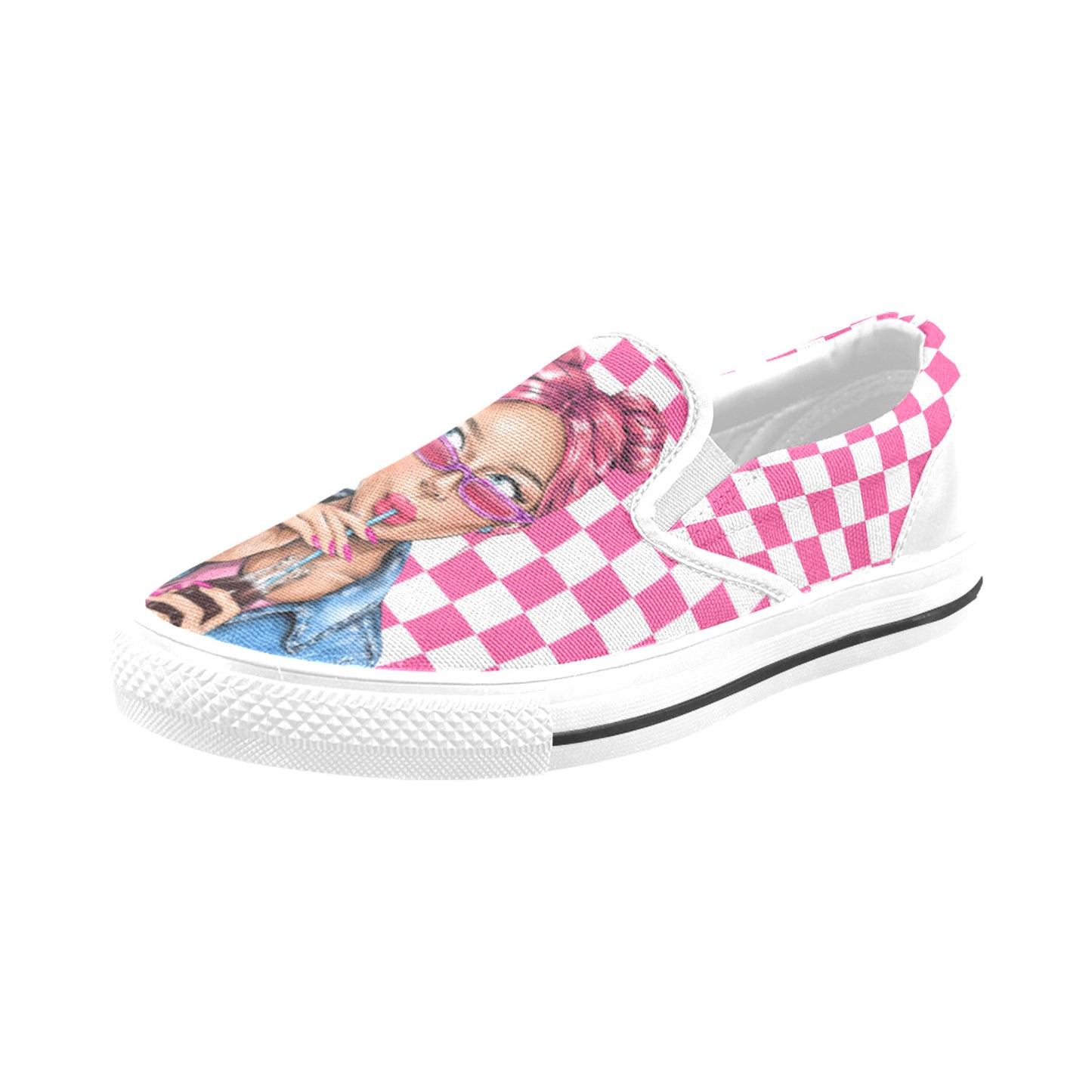 Soda Pop Girl Slip-on Canvas Kid's Shoes (Big Kid)