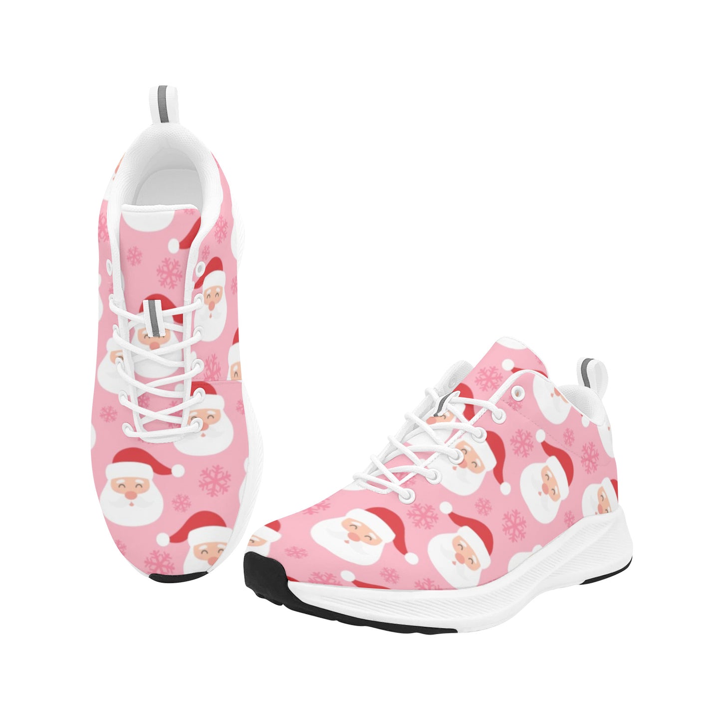 Pink Santa Face Christmas Women's Sneakers