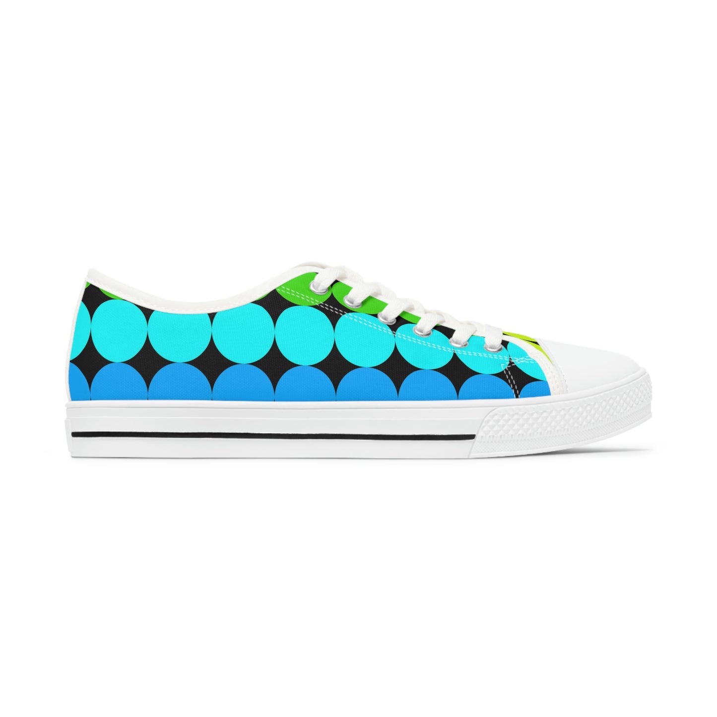 90's Neon Dots Women's Low Top Sneakers