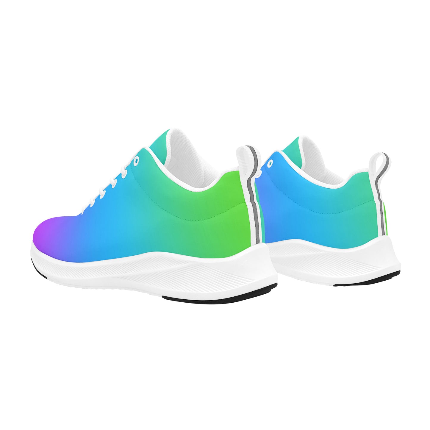 Purple, Blue and Green Ombre Women's Running Shoes