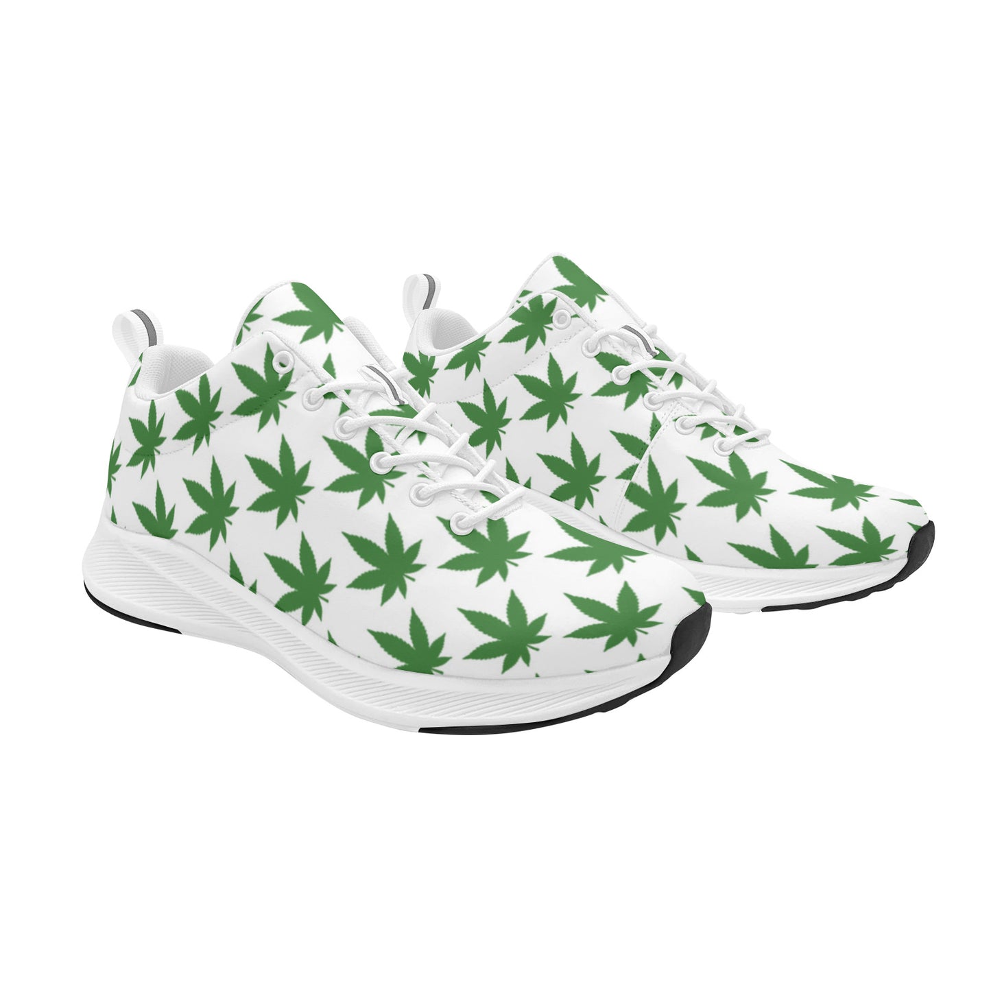 420 Delight - White and Green Women's Running Shoes