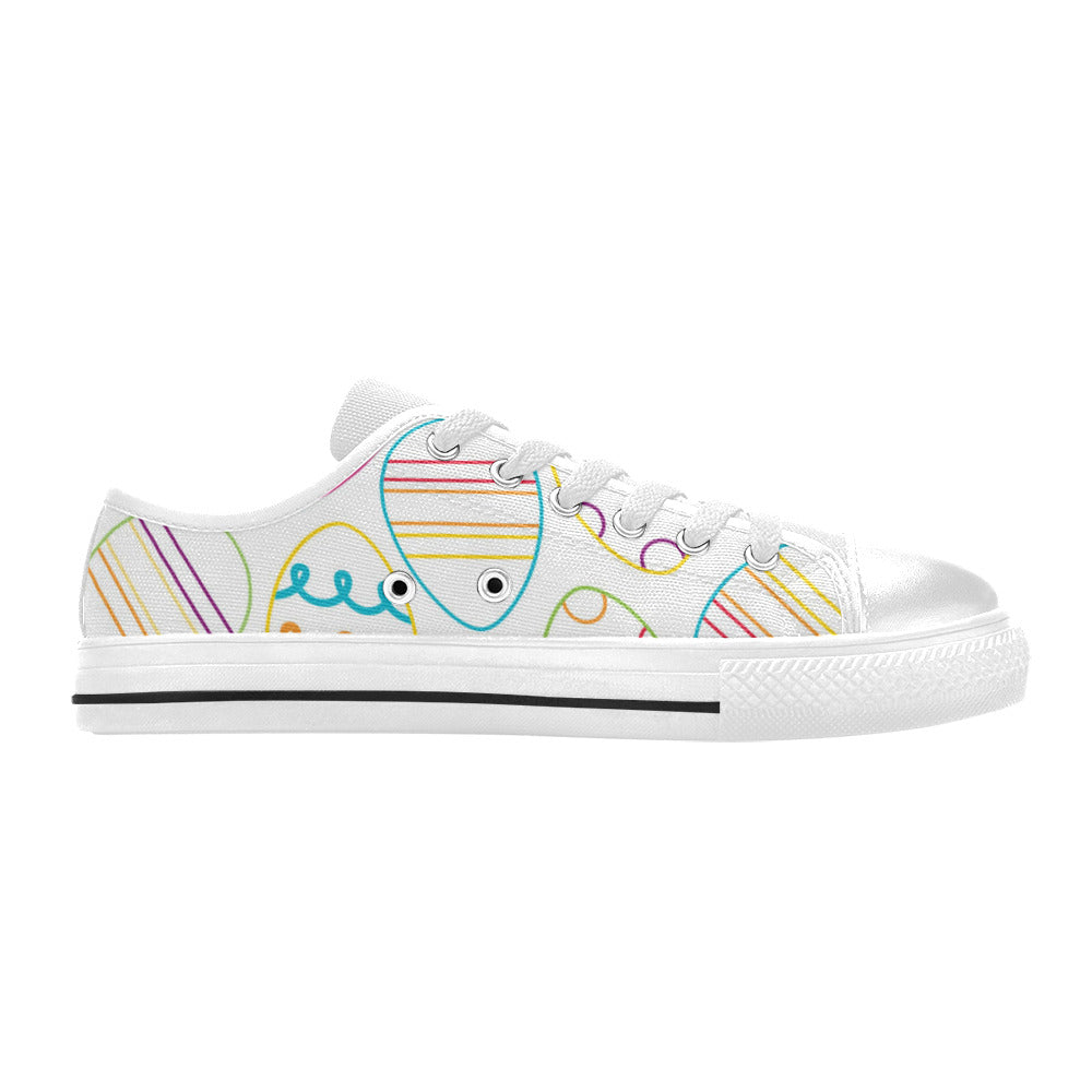 Easter Egg Hunt Outline Kid's Sneakers Canvas Kid's Shoes