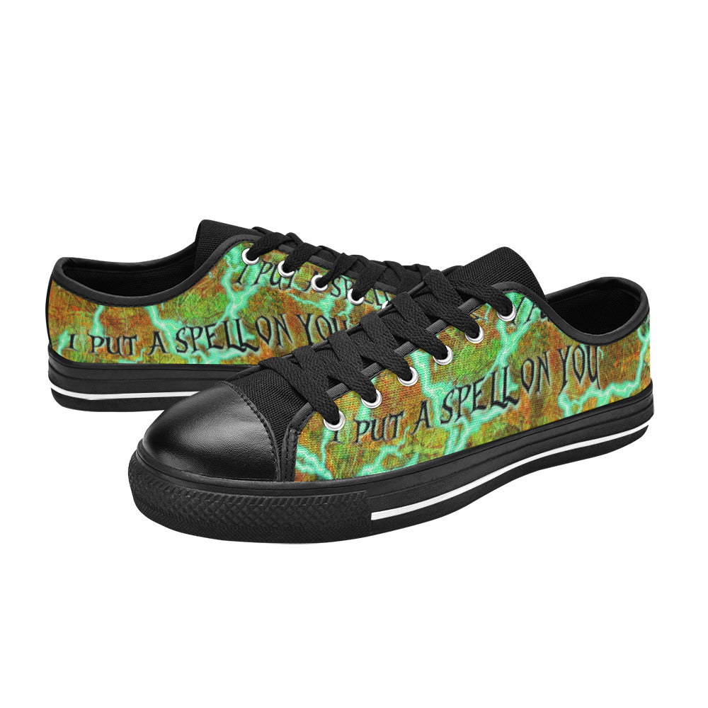 I Put A Spell On You Hocus Pocus Inspired Low Top Canvas Kid's Shoes (Big Kid)