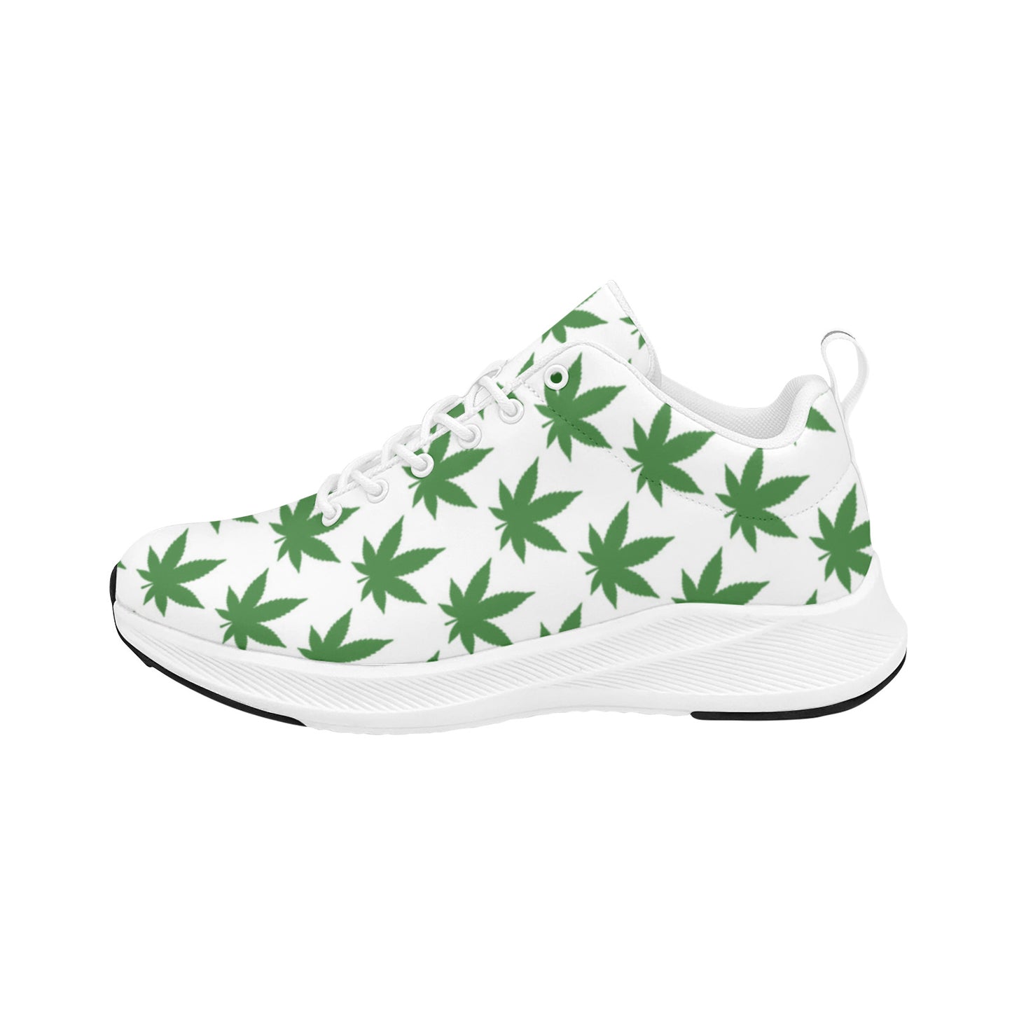 420 Delight - White and Green Women's Running Shoes