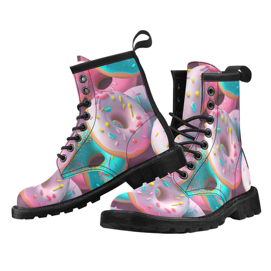 Donut With Sprinkles Women's Combat Boots